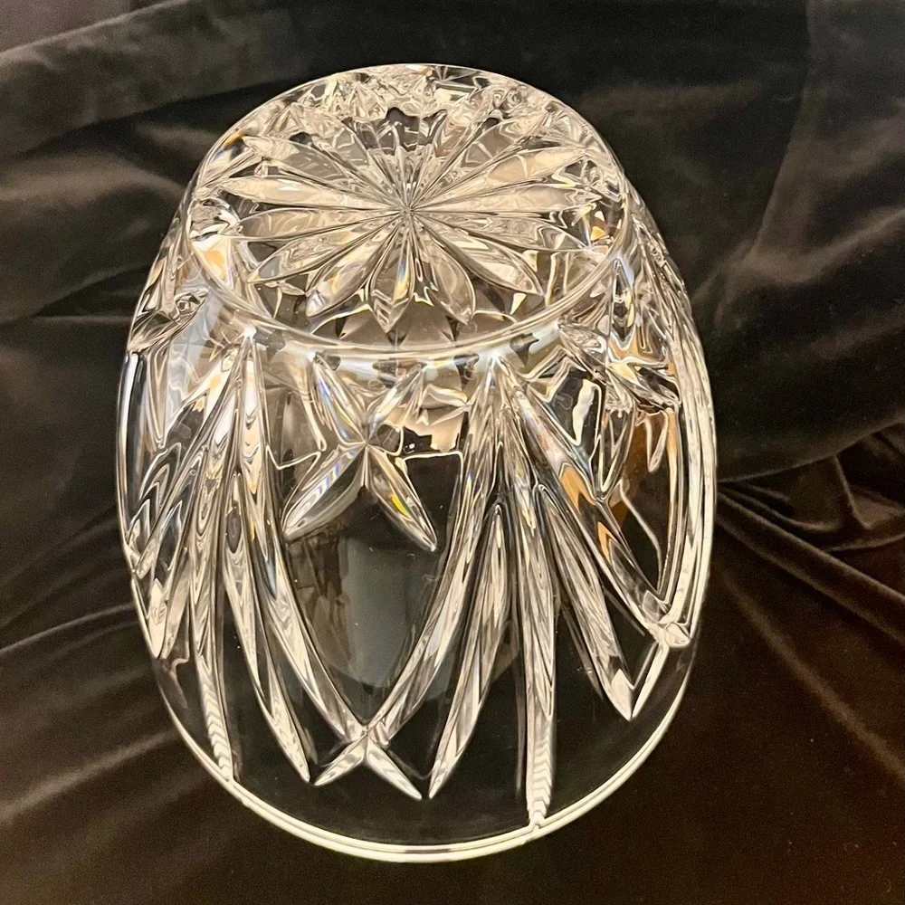 Marquis by Waterford Brookside Cut Crystal Barware Ice Bucket Serving Center Bow